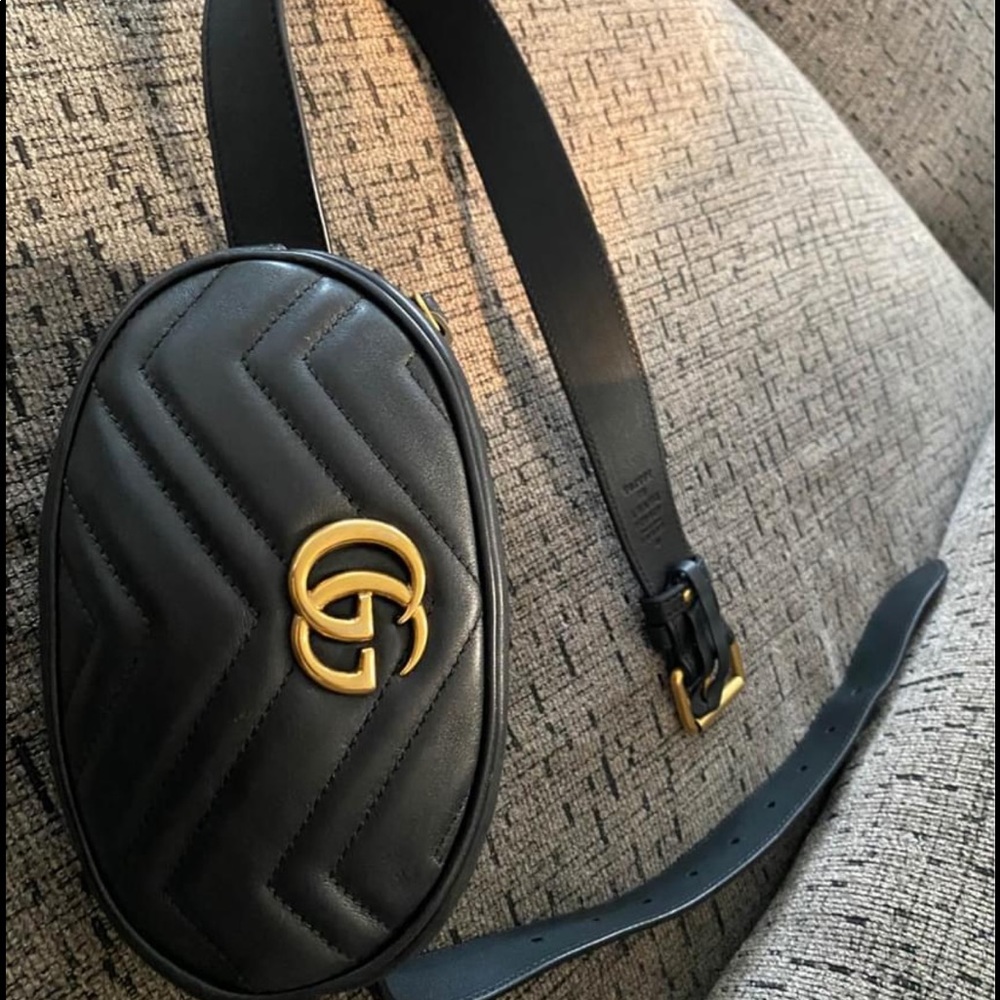 Gucci GG Marmont quilted-leather belt bag